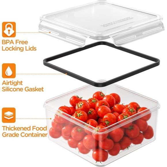 40PCS Food Storage Containers with Lids Airtight,100% Leakproof PlasticContainer - Picture 3 of 7